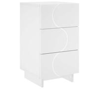 LMTYOENFG Comodino con 3 cassetti, bianco, 33,5 x 34,5 x 60 cm | Consolle compatto per camera da letto con montaggio flessibile e ripiano facile da pulire per sveglia o occhiali.
