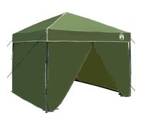 LMTYOENFG Gazebo pieghevole da giardino, 243 x 243 x 251 cm, colore verde | Ideale per terrazza e giardino: ombra manuale regolabile in altezza, borsa per il trasporto inclusa.