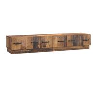 LMTYOENFG Mobile basso per TV, effetto legno anticato, 147 x 34,5 x 27 cm | Elegante console multimediale con 3 cassetti per soggiorno e camera da letto, offre spazio ordinato per ricevitori e