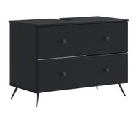 LMTYOENFG Mobile per lavabo Breda, 82 x 41 x 59 cm, in legno | Armadietto da bagno compatto con gambe e eleganti pomelli in metallo per un ordine senza sforzo e un'estetica contemporanea