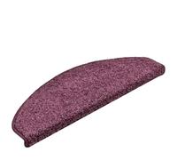 LMTYOENFG Set di 15 tappetini per gradini, 65 x 21 x 4 cm, viola scuro | Protegge le scale in legno del corridoio dall'usura e attenua il rumore di calpestio grazie al morbido pelo in polipropilene