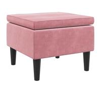LMTYOENFG Sgabello in velluto rosa con gambe in legno, 52 cm | Comodo sgabello rosa garofano per corridoio e camera da letto. Il design compatto offre un comodo poggiapiedi in salotto.
