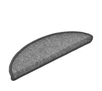 LMTYOENFG Tappetini per gradini, 10 pezzi, grigio scuro, 56 x 17 x 3 cm | Questi tappetini semicircolari proteggono le scale del corridoio dai graffi e riducono il rumore quando si sale le scale.
