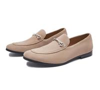 LMUIPMAA Hombres Hebilla Comodidad Ante Zapatos de Conducir Pantuflas