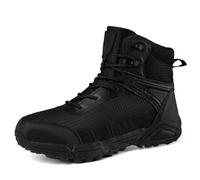 LMUIPMAA Scarpe da Trekking Impermeabili Leggere da Uomo per Escursioni all'aperto, Campeggio e Alpinismo,Nero,42 EU