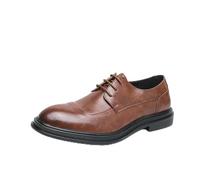 LMUIPMAA Scarpe Oxford da Uomo Scarpe da Business Formali Derby da Sposa per Ufficio, Matrimonio, Chiesa,Marrone,38 EU