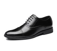 LMUIPMAA Uomo Brogue Scarpe Lace Up Wingtip Oxford Scarpe Vestito Formale Affari Scarpe Derby per Gli Uomini,Nero,47 EU