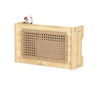 LMXRYPD Copri-router, Mobiletto a Parete per Router, Mensola Organizer per Cavi a Scomparsa, Organizzazione Multi-dispositivo, per Casa e Ufficio(Natural,Small)