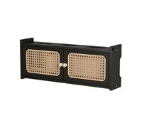 LMXRYPD Copri-router, Mobiletto a Parete per Router, Mensola Organizer per Cavi a Scomparsa, Organizzazione Multi-dispositivo, per Casa e Ufficio(Black,Medium)