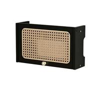 LMXRYPD Copri-router, Mobiletto a Parete per Router, Mensola Organizer per Cavi a Scomparsa, Organizzazione Multi-dispositivo, per Casa e Ufficio(Black,Small)