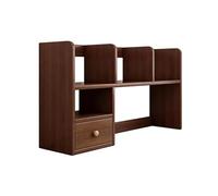 LMXRYPD Libreria da Scrivania a 2 Livelli con Cassetti, Libreria Verticale Multistrato, Scaffale Portaoggetti, Supporto Stabile e Affidabile, per Casa e Ufficio(Brown,Medium)
