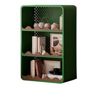 LMXRYPD Mobile Contenitore in Metallo a 4/5 Ripiani, Libreria Multifunzionale da Terra, Nessun Montaggio Necessario per Soggiorno, Camera, Sala Giochi(Green,3-Shelf)