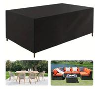 LMYCHENG Copertura per mobili da giardino 420D in tessuto Oxford, 215 x 135 x 100 cm, copertura da giardino, tavolo, protezione per giardino, soggiorno, giardino, protezione quadrata