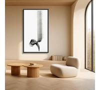 LMYCHENG Dipinto minimalista, dipinto a inchiostro astratto nero, moderna e semplice arte murale, grandi poster su tela per l'arredamento del soggiorno (60x105 cm/senza cornice)
