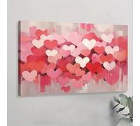 LMYCHENG Poster d'amore, dipinti romantici a forma di cuore, stampe su tela in stile astratto, grandi quadri da parete, per l'arredamento del soggiorno (30x40 cm/cornice interna)