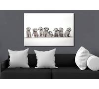 LMYCHENG Quadro su tela con cuccioli di dalmata, quadro da parete con cane bianco, poster e stampe di simpatici animali, per soggiorno, arredamento per la casa (70x100 cm/senza cornice)