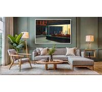 LMYCHENG Stampa artistica su tela Nighthawks di Edward Hopper del 1942: arte murale vintage, poster senza tempo, capolavoro per l'arredamento della casa (70x110 cm/senza cornice)