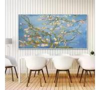 LMYCHENG Stampa su tela di grandi dimensioni con fiori di ciliegio, fiori di prugno, natura morta, poster, pittura artistica da parete, decorazione per la stanza 50x100cm senza cornice