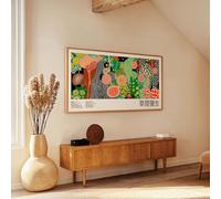 LMYCHENG Stampa su tela ispirata a Yayoi Kusama, arte murale botanica extra large, pittura floreale giapponese su tela, poster, arredamento moderno (20x40 cm/cornice interna)