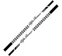LMYSLCDW 2 Pezzi Auto Adesivi Strisce Laterali per Alfa Romeo Mito Giulia Giulietta 147 156 159 166,Grafico Strisce Corsa Adesivo Distintivo Sportivo Emblemi Decalcomanie Accessori Decorativi,Black