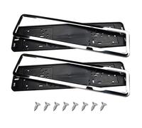 LMYSLCDW 2 Pezzi Portatarga Auto per Jeep Compass 2018-2020,Acciaio Inox Anteriore Posteriore Portatarga Antifurto Auto Portatarga Accessories,Silver