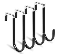 lmytdo Ganci sopra la porta, 4 pezzi, in plastica antiruggine, con ispessimento antigraffio, adatti per meno di 3,7 cm di larghezza come ganci per armadietti, ganci per ghirlande natalizie