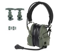 LMYYDES Cuffie Militari tattiche AMP, FCS AMP Headset Cuffie tattiche Testa e Pickup montati sul Casco Riduzione del Rumore Cuffie di Comunicazione per l'aviazione Militare,OD