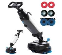 LMYYDES Lavasciuga Pavimenti Automatica a Batteria, Mini lavasciuga Pavimenti Senza Fili, Larghezza di Pulizia 17", autonomia 90 Minuti, 120x50x36 cm White