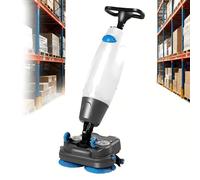 LMYYDES Lavasciuga Pavimenti Senza Fili da 36 V/10,5 Ah, lucidatrice per Pavimenti, Larghezza di Pulizia di 17", lavasciuga Pavimenti Commerciale, Doppie spazzole rotanti, Testa Rotante a 360° White