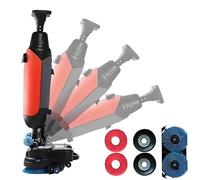 LMYYDES Lucidatrice per Pavimenti Commerciale, Larghezza 430 mm, Macchina per la Pulizia di tappeti ad Alta velocità, lavasciuga Pavimenti Senza Fili, Batteria da 36 V/10,5 Ah Red