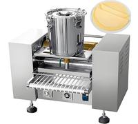 LMzythrop Crepiera Professionale,Include Secchio in Acciaio Inossidabile,Nastro Trasportatore,Rullo per Impasto,Vassoio,Spessore Uniforme,Crepiera Elettrica,Diametro della Frittella 8inches