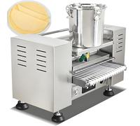 LMzythrop Piastra per Crepes,Include Secchio in Acciaio Inossidabile,Nastro Trasportatore,Rullo per Impasto,Vassoio,Riscaldamento Uniforme,Crepiera Elettrica,Diametro della Frittella 8inches