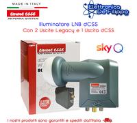 LNB dCSS GTSAT Con 2 Uscite Legacy - Idoneo Per SKY Q Black SKY Q Platinum