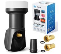 LNB FULL HD TV 3D + contatti placcati oro + protezione dagli agenti atmosferici (estraibile) in set HB digitale con spina placcata oro inclusa