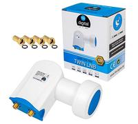 LNB FULL HD TV 3D + contatti placcati oro + protezione dagli agenti atmosferici (estraibile) in set HB digitale con spina placcata oro inclusa