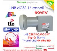 LNB Illuminatore Occhiello per parabola dCSS Certificato MYSKYHD SKY Q