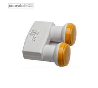 LNB Monoblocco Hotbird Astra Dual Feed 4K UHD 2 Uscite Golden Media