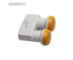 LNB Monoblocco Hotbird Astra Dual Feed 4K UHD 2 Uscite Golden Media