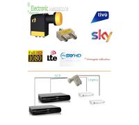 LNB SCR CERTIFICATO SKY ILLUMINATORE SCR UNICABLE X SKY CON FILTRO LTE 2 LEGACY