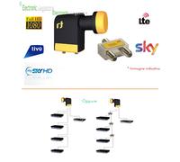 LNB SCR - ILLUMINATORE SCR UNICABLE PER SKY MYSKY MYSKYHD - INVERTO 0.1 dB SPLIT
