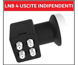 LNB Universale Auriga Illuminatore 4 Uscite Singole Convertitore Satellitare ^^