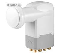 SAT Universal Octo 0.1dB convertitori abbassatore di frequenza Low Noise Block (LNB) 10,6 - 12,75 GHz Bianco bianco/grigio, F, 200 mA, 4 cm, 61 mm, 133,9 mm, 131,1 mm