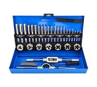 LncBoc 32 pezzi Tap and Die Set, Set taglio filettatura in solido acciaio al tungsteno metrica, filettatrice professionale, set Maschi E Filiere per Filettatura per Taglio di Filettature Esterne