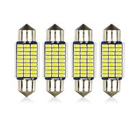 LncBoc 36mm C5W LED Lampadine 27SMD 3014LED Super Luminosi Bianca Lampadine per Porte Interne di Auto Luci di Lettura Luci Plafoniera Luce Targa 12V Confezione da 4