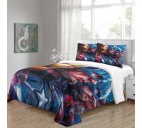 LNDVBEUDK Stampa 3D The Avengers Set Di Biancheria Da Letto Con 3 Pezzi Set Copripiumino Con Chiusura A Cerniera Per Ragazzi E Ragazze,coppie,camera Da Letto,decorazione Double(200x200cm)