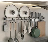 LNGFSH Portacoltelli a Parete Porta Coltelli Vuoto da Cucina Alluminio Portacoltelli Universale Organizer per Coltelli per Utensili da Cucina, Taglieri, Posate (70cm)