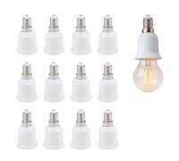 LNGJIN 12 pezzi Adattatoredibaseperlampada,AdattatoreperbaseLampada,E27 a E14 Adapter,AdattatorePortalampada Lampadine a LED,Adattatore portalampada E14 a E27,per lampade a LED, a incandescenza e CFL