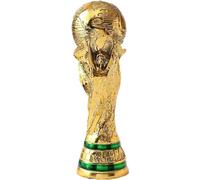 LNGODEHO Trofeo della replica della Coppa del Mondo 2022 in vetrina, scultura in resina, possedere un premio più grande del calcio mondiale (14 pollici)