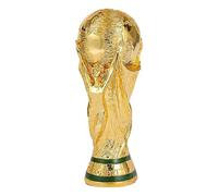 LNGODEHO Trofeo della replica della Coppa del Mondo 2022 Qatar in vetrina, scultura in resina, possedere un premio più grande del calcio mondiale (8,3 pollici)
