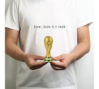 LNGODEHO Trofeo della replica della Coppa del Mondo 2022 Qatar in vetrina, scultura in resina, possedere un premio più grande del calcio mondiale (8,3 pollici)